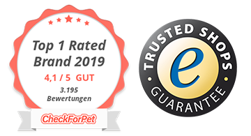 CheckForPet Siegel 2019 Futtercheck Hundefutter und Trusted Shops Gütesiegel